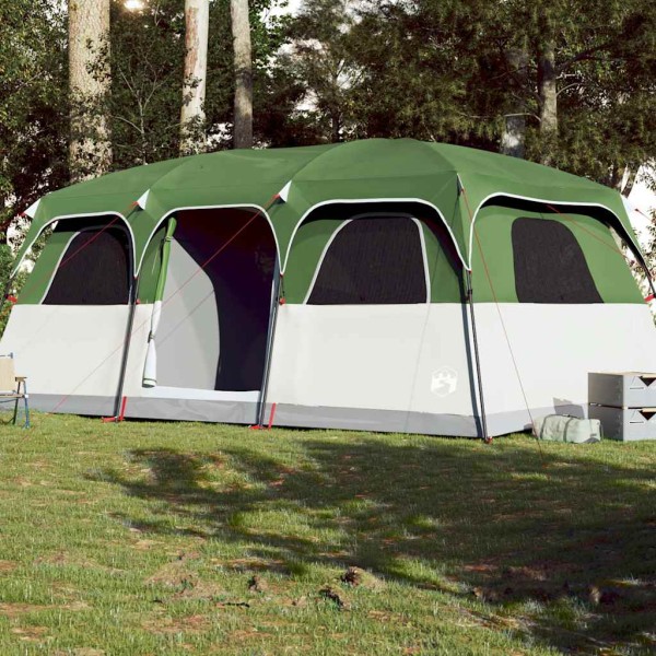 Family tent, green, square, waterproof