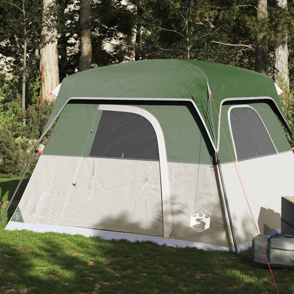 Camping tent, green, quadruple, waterproof