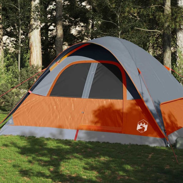 Family tent, orange, hexagon, dome