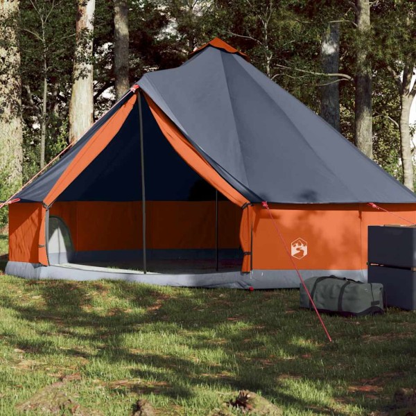 Family tent, gray and orange, hexagon, typical