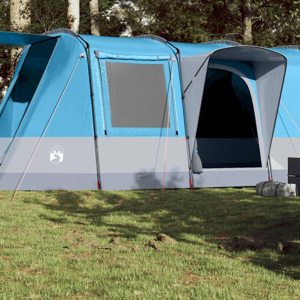 Camping tent, blue, quadruple, tunnel
