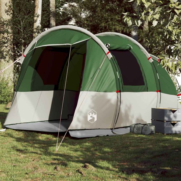 Camping tent, green, quadruple, tunnel