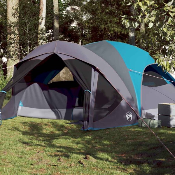 Family tent, blue, hexagon, waterproof