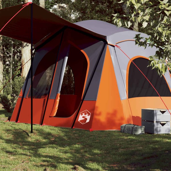 Camping tent, gray and orange, 5th place