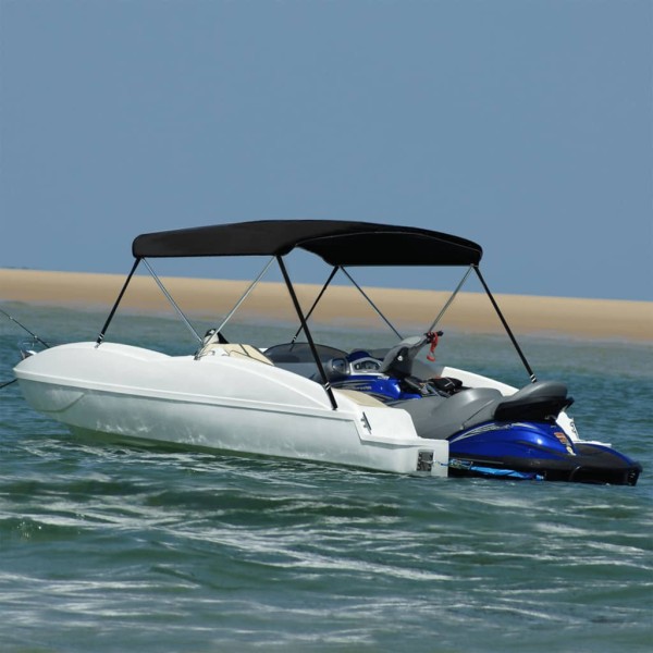 Bimini top roof, black, 180x130x110cm, 2 arc frame