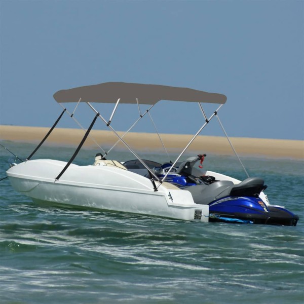 Bimini top roof, grey, 243x244x137cm, 4 arc frame