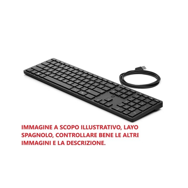 Keyboard HP 9SR37AA Black QWERTY (ES language)