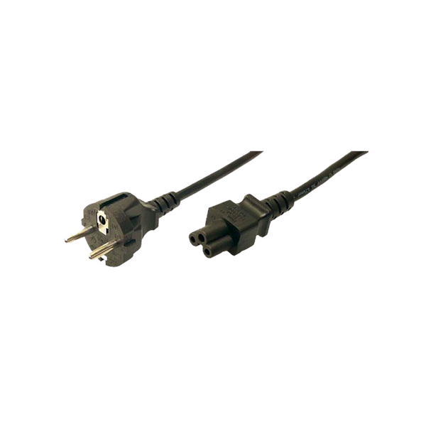 Logilink | Black CEE7/7 Schuko | C5 coupler