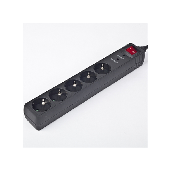Surge Protector SPG5-C-15/ 4.5 m/ 5 Sockets/ Black