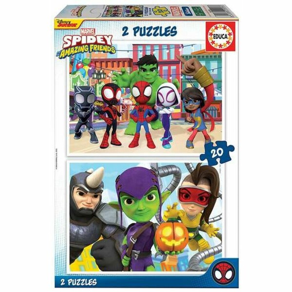 Головоломка Educa Spidey & His Amazing Friends (2 x 20 pcs)