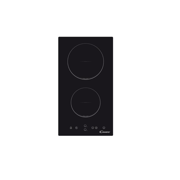 Candy | Domino | CDH 30 | Vitroceramic | Number of burners/cooking zones 2 | Touch | Timer | Black | Display
