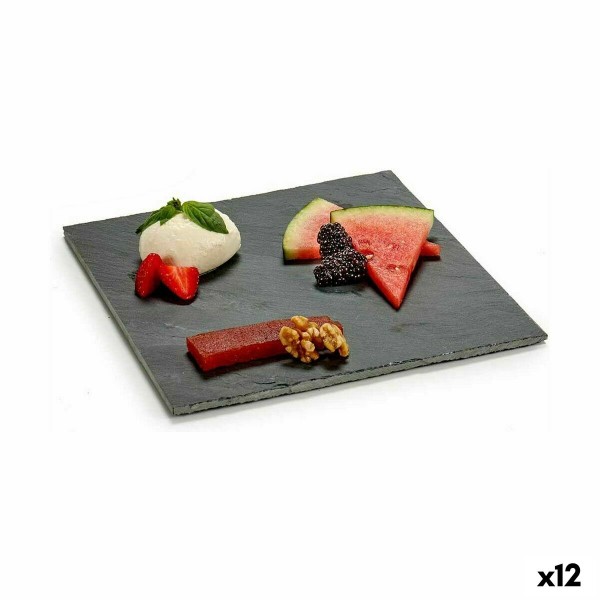 Snack tray Kinvara 551561 Black 25 x 0,5 x 25 cm (12 Units)