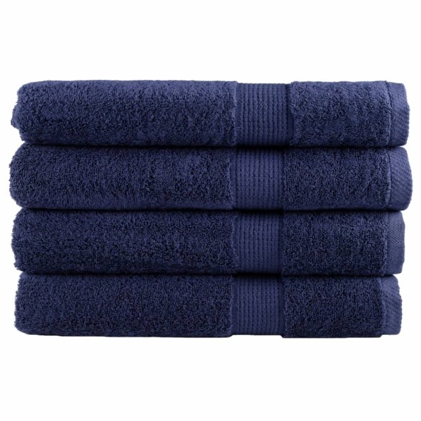 Towels, SOLUND, 4pcs., dark blue, 100x200cm, 600g / m ²