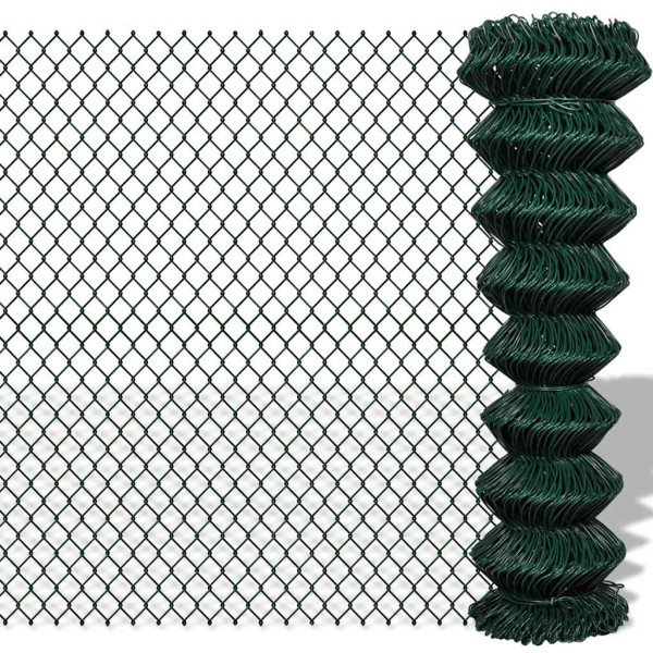 Mesh fence, green, 1.5x25m, steel