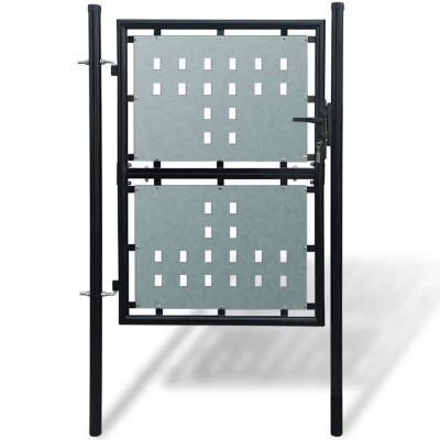 Black single door fence...