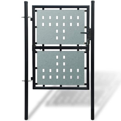 Black single door fence...