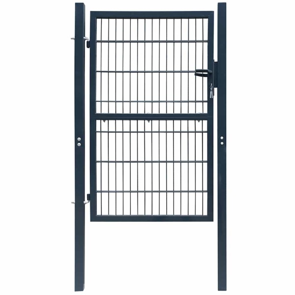 2D fence gate, single, anthracite gray, 100x140 cm
