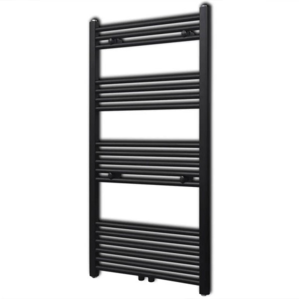 Radiator / towel dryer bath, black, 600x1160mm