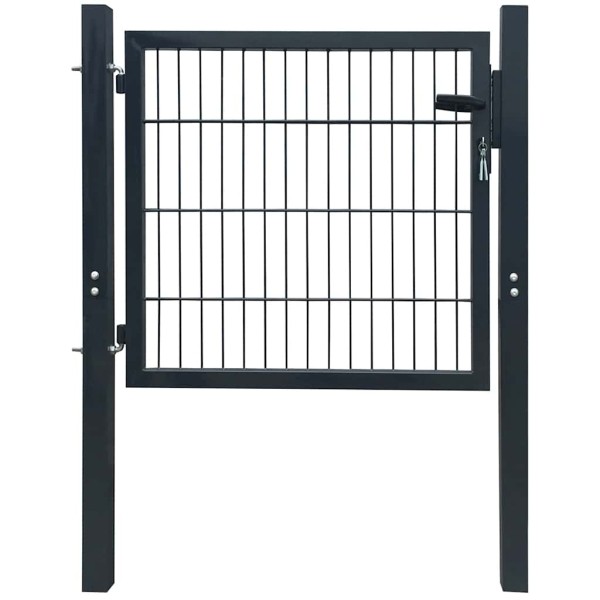 Fence gate, steel, anthracite color, 100x100 cm