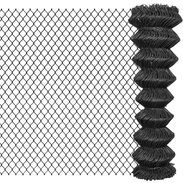 Mesh fence, gray, 25x1.5m, steel
