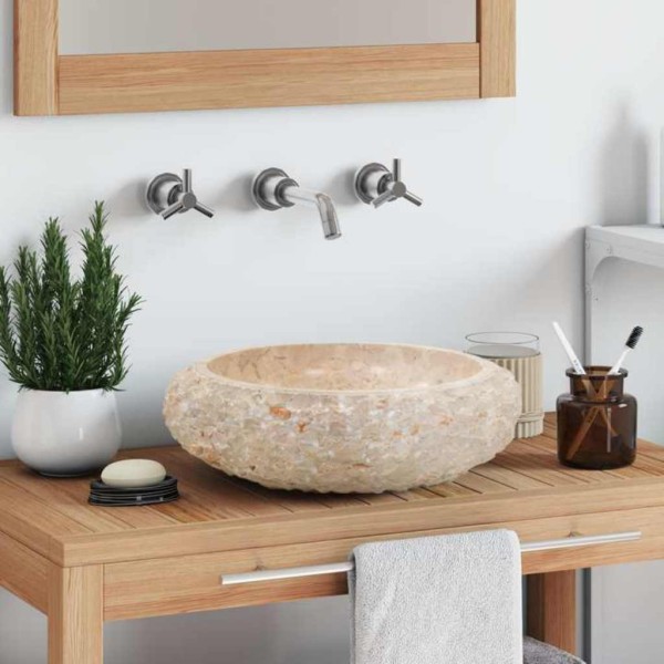 Sink, cream color, 45x12cm, marble