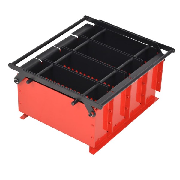 Paper briquettes production press, 38x31x18cm, black / red