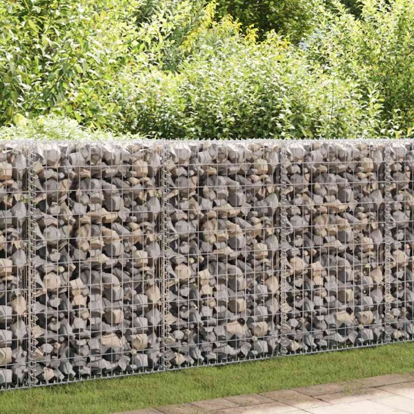 Gabion wall with cover, galvanized steel, 600x30x150cm