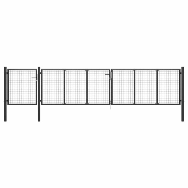 Garden gate, anthracite color, 500x75cm, steel