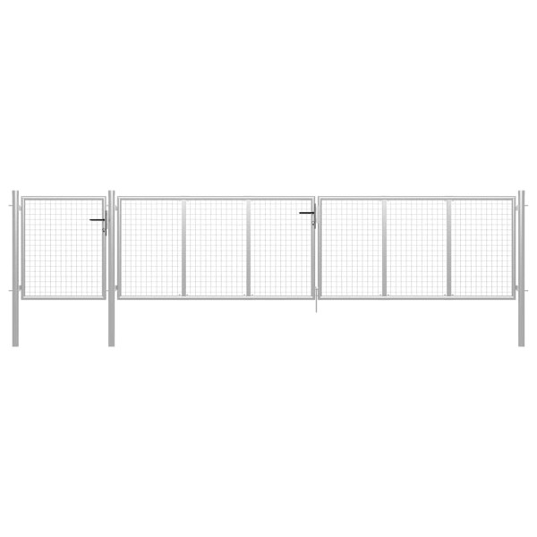 Garden gate, steel, 500x100 cm, silver