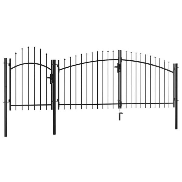 Garden gate Woerden, steel, 1.5x4 m, black