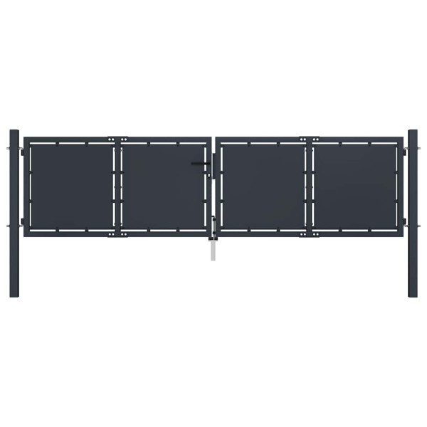 Garden gate, steel, 300x75 cm, anthracite color