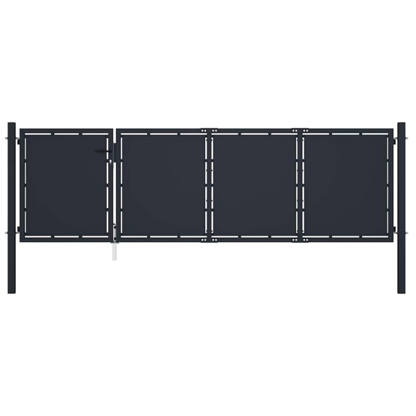 Garden gate, steel, 350x100 cm, anthracite color