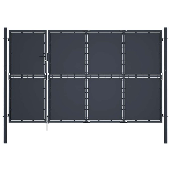 Garden gate, steel, 350x150 cm, anthracite color