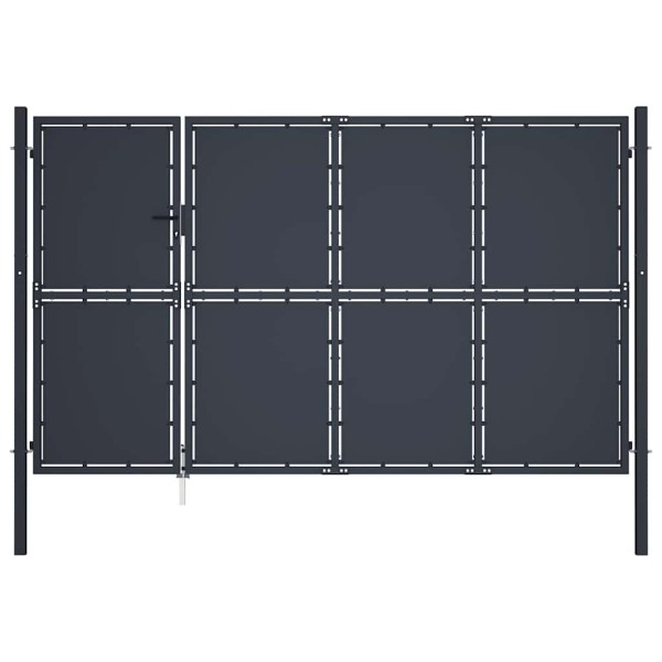 Garden gate, steel, 350x175 cm, anthracite color