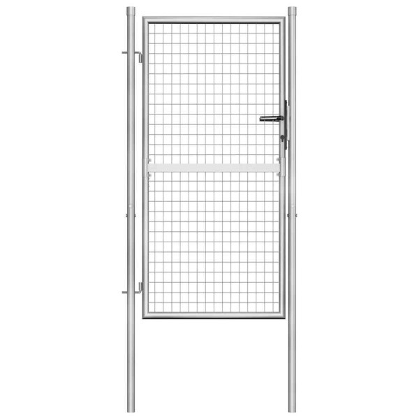 Garden gate, galvanized steel, 100x150 cm, silver