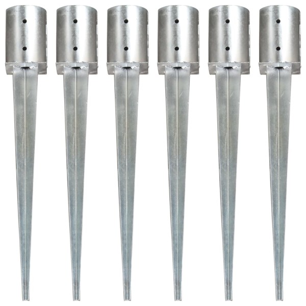 Cloth pins, 6pcs, silver, 10x76cm, steel