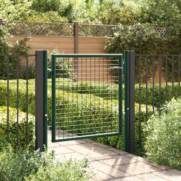 Fence gate, steel, 100x75 cm, green