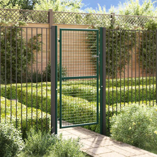 Fence gate, steel, 100x175 cm, green