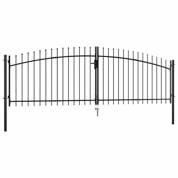 Double-door fence gate Woerden with spear at the top, 400x199.5 cm