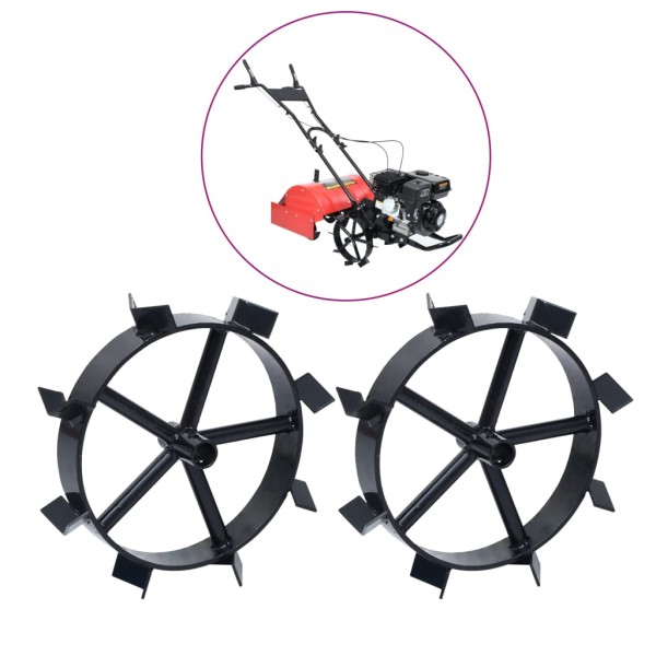 Metal wheels for 6.5 HP gasoline cultivator, 2 pcs.