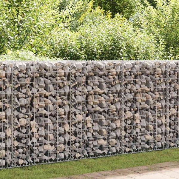 Gabion wall with covers, 300x30x100cm, galvanized steel