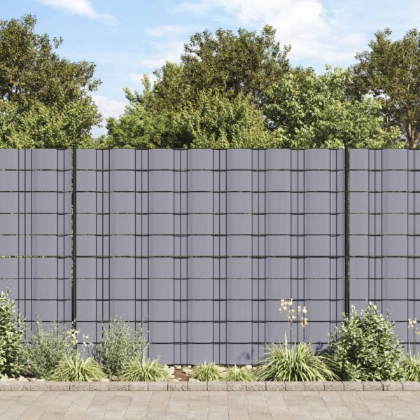 Privacy partitions, 4 pcs., gray, 35x0.19m, PVC