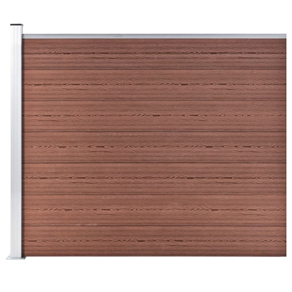 Fence segment, brown, 175x146cm, WPC