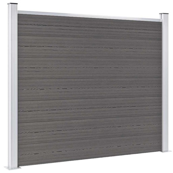 Fence segment, gray, 180x146cm, WPC