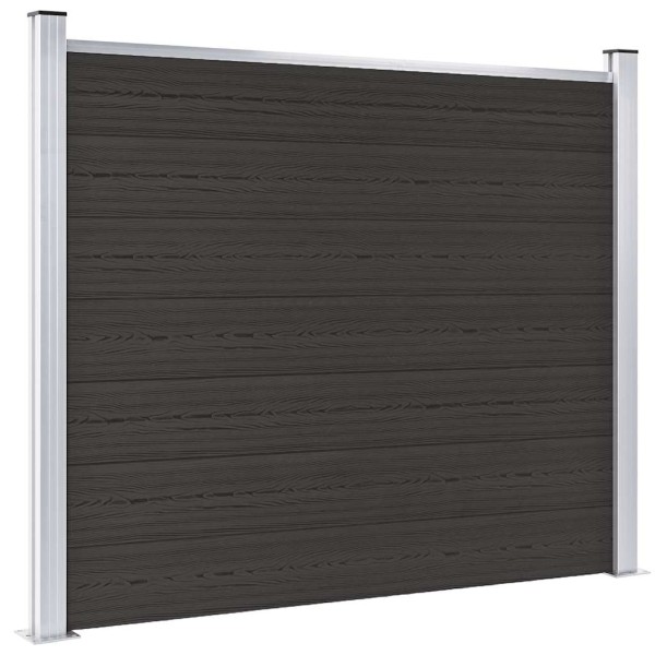 Fence segment, black, 180x146cm, WPC