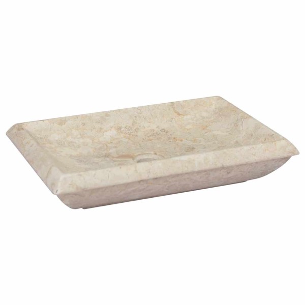 Washbasin, cream color, 50x35x10cm, marble