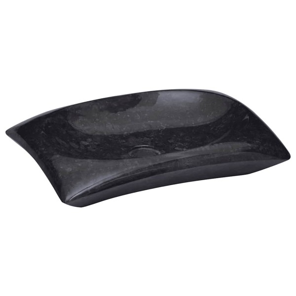 Washbasin, black, 50x35x10cm, marble