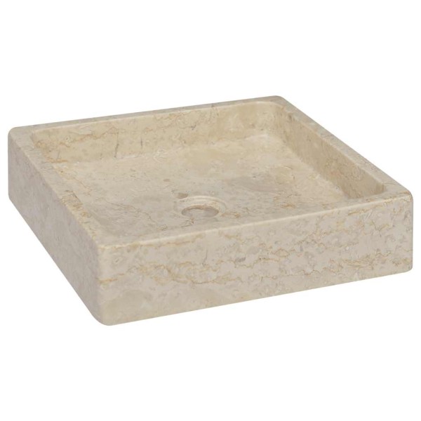 Washbasin, cream color, 40x40x10cm, marble