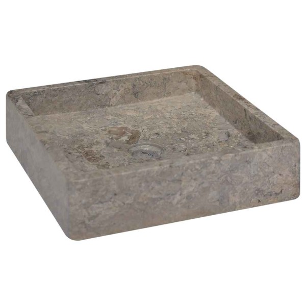 Washbasin, gray, 40x40x10cm, marble