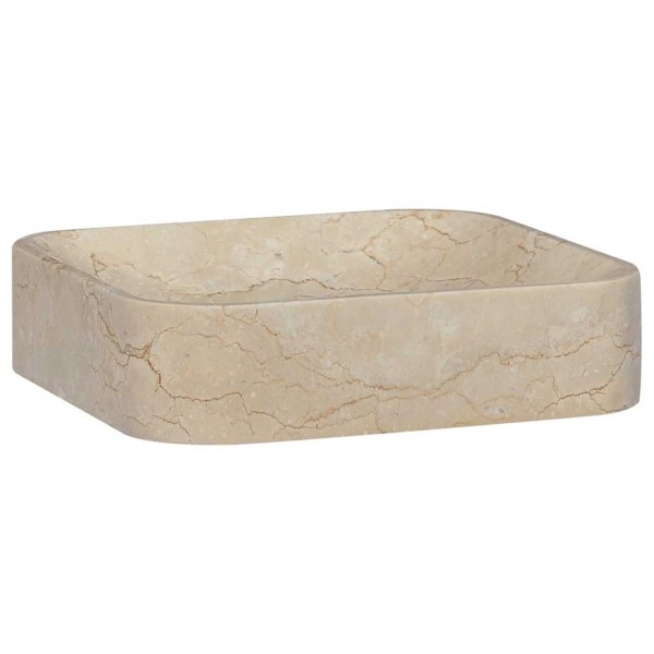 Washbasin, cream color, 40x40x10cm, marble